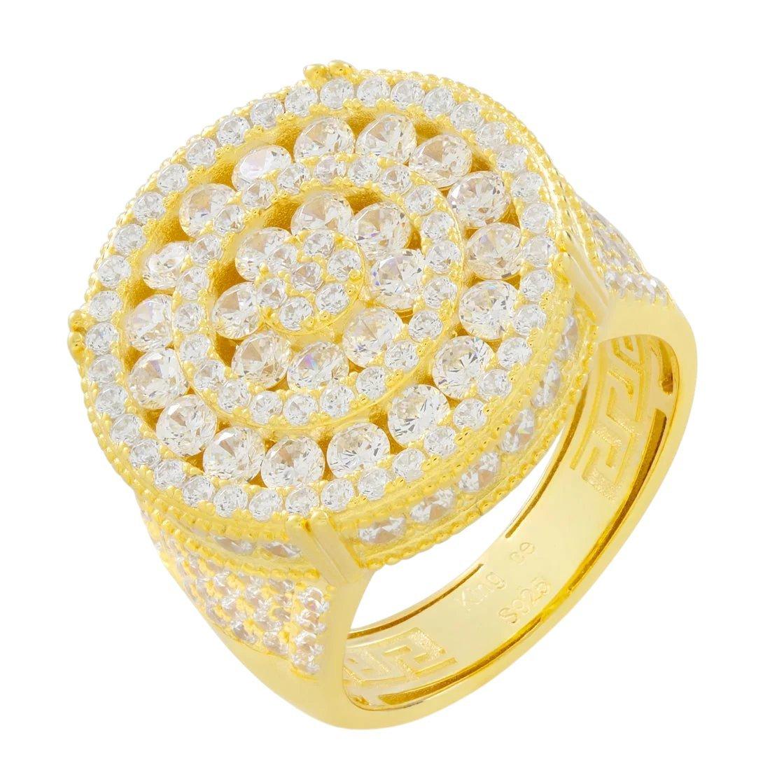 King Ice Brilliant-Cut Cluster Ring - Gold - GOLD